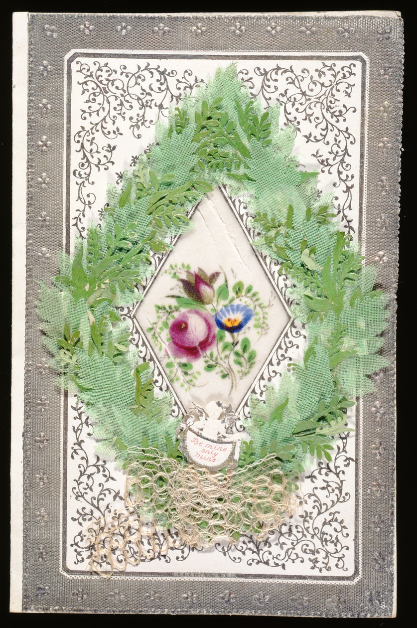 Be Mine Only Mine, ystävänpäiväkortti, n. 1830 (väri litho paperilla) tekijältä English School