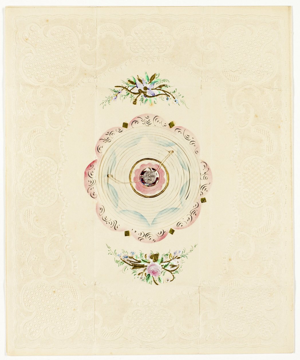Be Thine, n. 1830 (väriprintti valentine pitsireunuksella) tekijältä English School