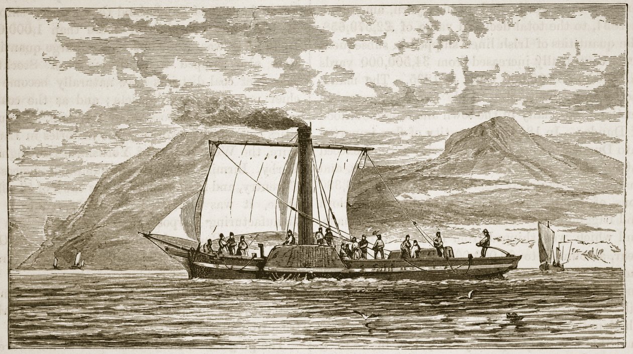Bells Comet, kuvitus Cassells Illustrated History of Englandista (seepiakuva) tekijältä English School