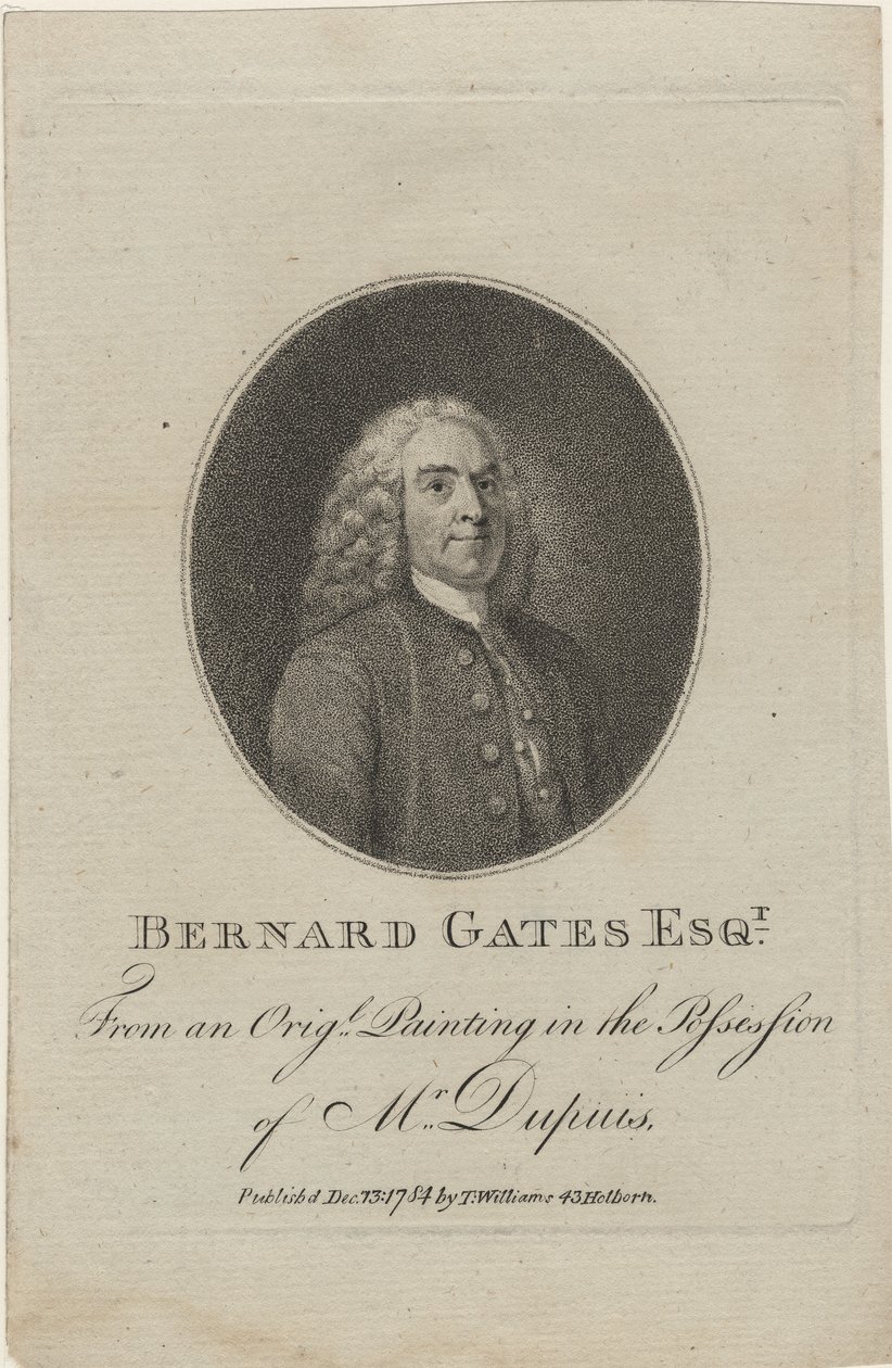 Bernard Gates, 1784 (pistekaiverrus) tekijältä English School
