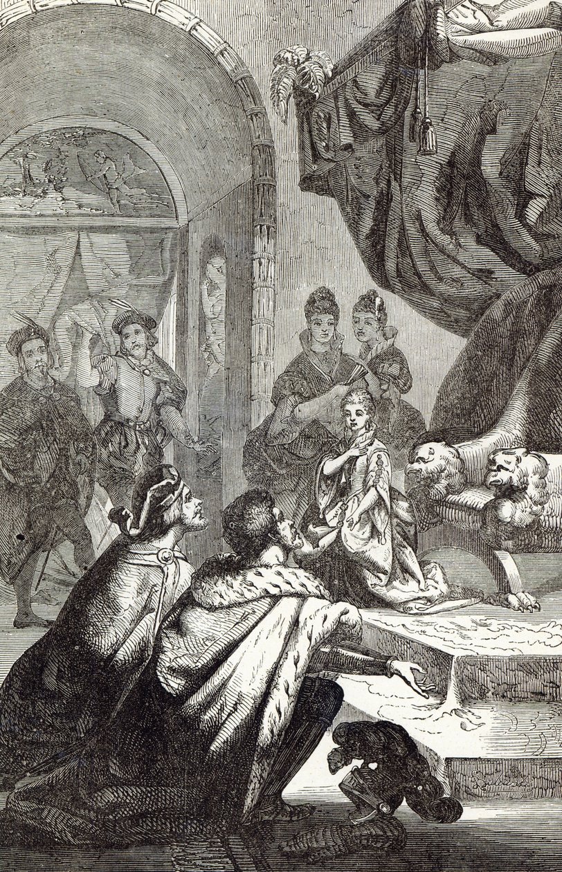 Ranskan prinsessan kihlaus Richard II:lle, kuvitus julkaisusta "Cassell