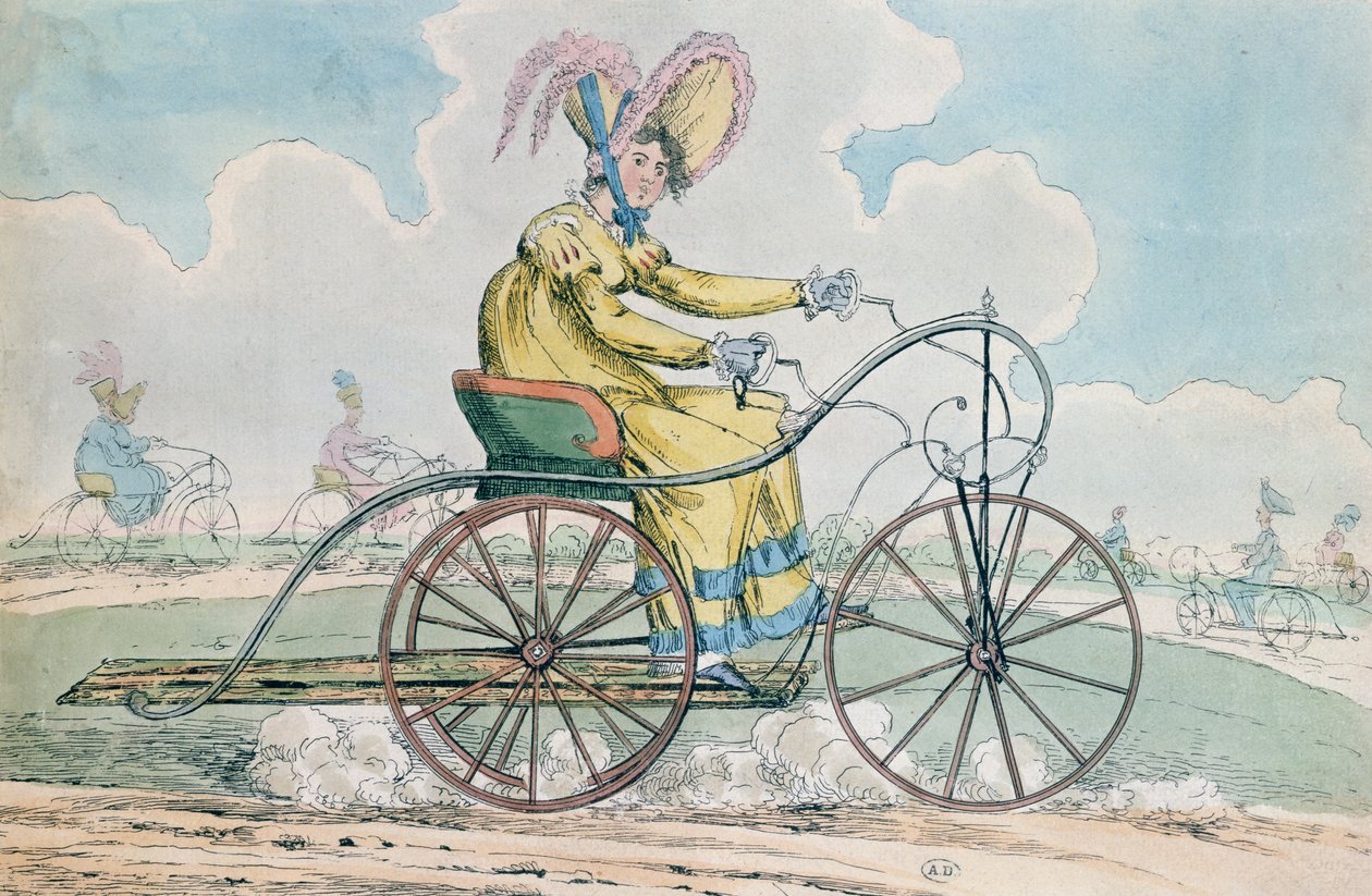 Kolmipyöräinen polkupyörä, naisten harrastus, 1819 tekijältä English School