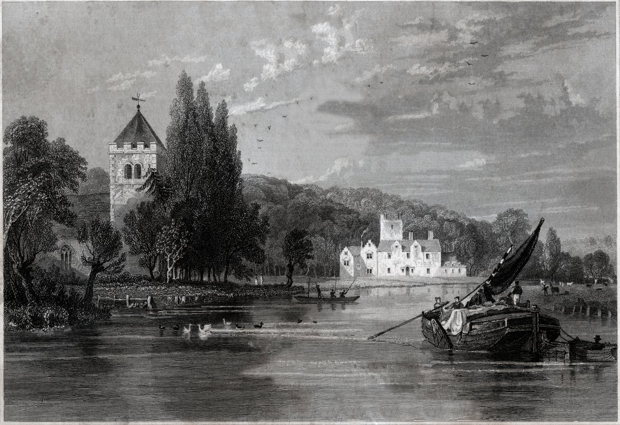 Bisham Abbey. (kaiverrus, n. 1850) tekijältä English School