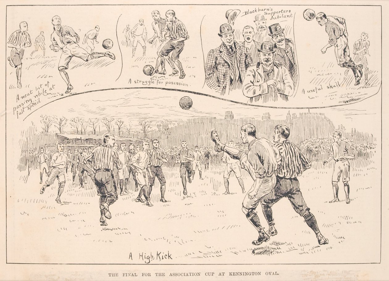 Blackburn Rovers vs. Nottingham County, The Illustrated Sporting and Dramatic News, 23. maaliskuuta 1891 tekijältä English School