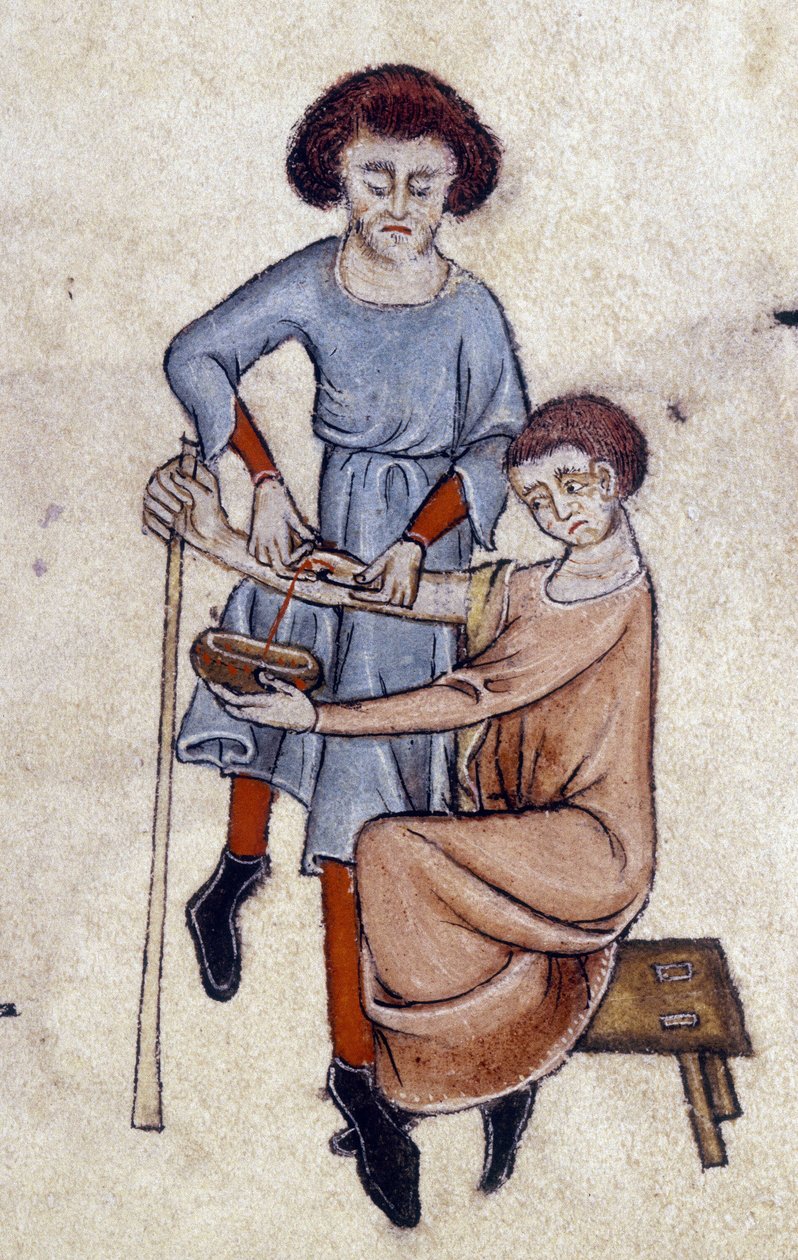 Verenlasku, Luttrell Psalter, n. 1325-1325 (vellum) tekijältä English School