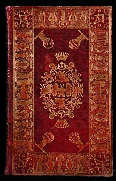 Vapaamuurari William Lubbockin (fl. 1792-1822) sidottu kirja (punainen marokkolainen nahka ja kulta) tekijältä English School