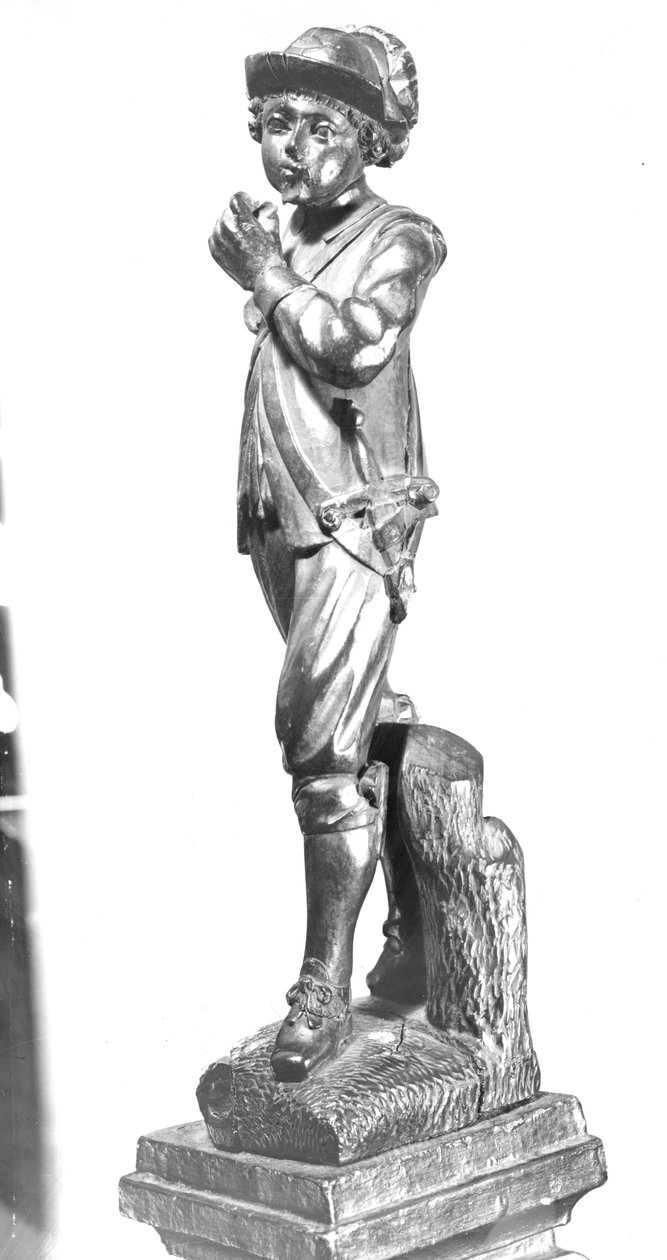 Boy Playing a Fife, 1638 (veistetty puu) tekijältä English School