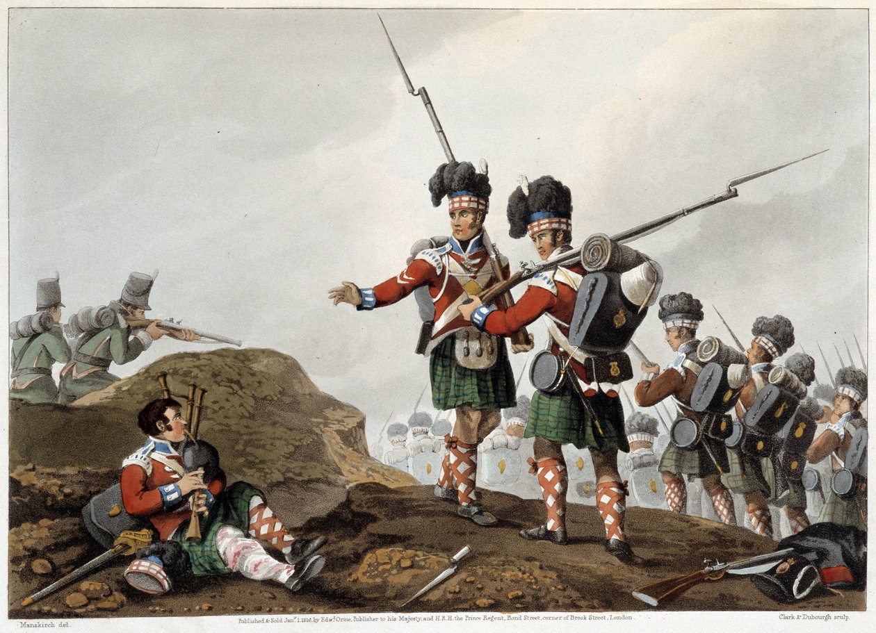 Rohkeutta "" Historiallisissa, sotilaallisissa ja laivastossa olevissa anekdooteissa ja tapahtumissa, jotka saapuivat Ison-Britannian ja heidän liittolaistensa käsivarsille, päättyen Waterlooon" Edward Orme. Ill. Fry, Sutherland, Clark, Dubourg, W.Heart, J tekijältä English School