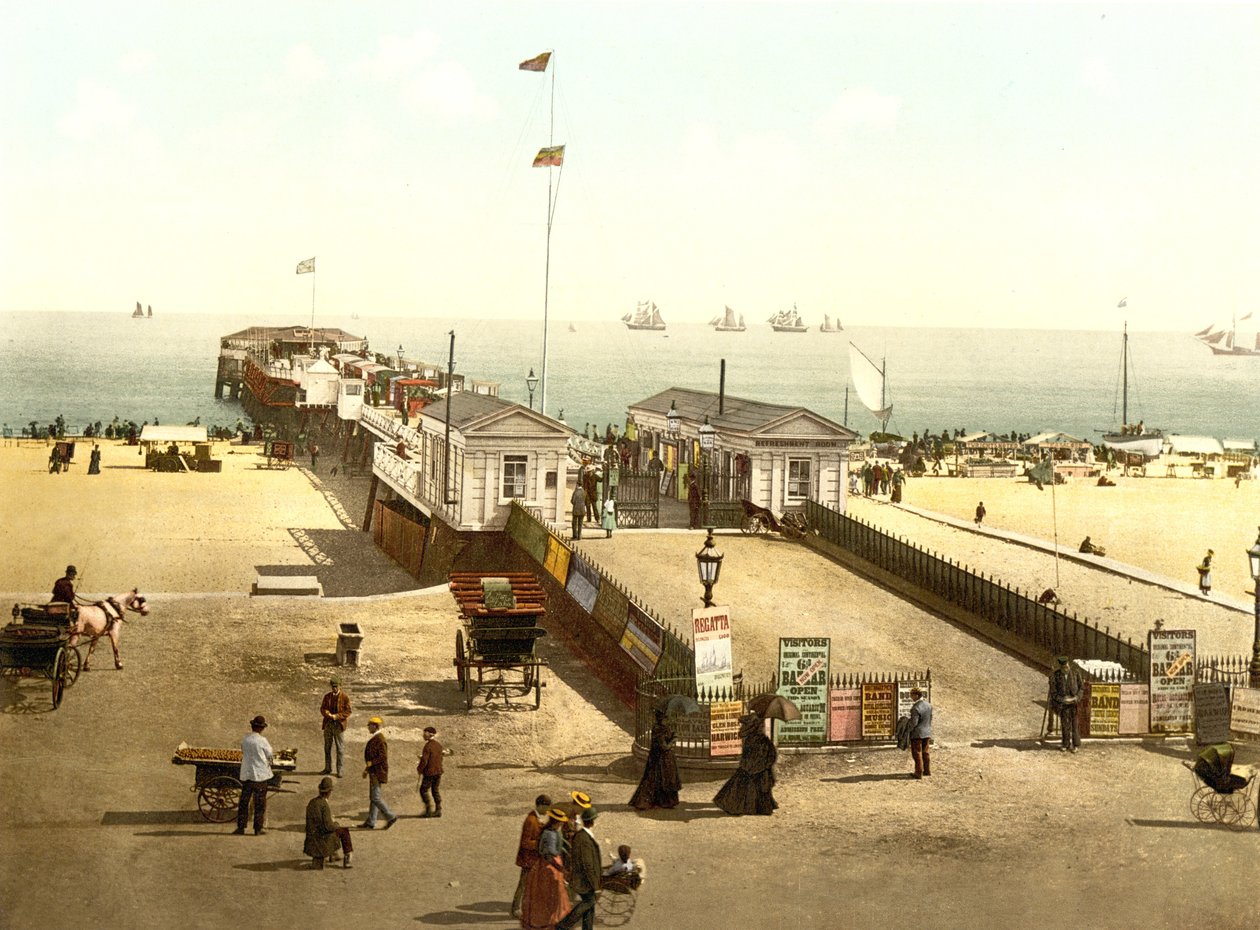 Britannia Pier, Yarmouth (käsin värjätty valokuva) tekijältä English School