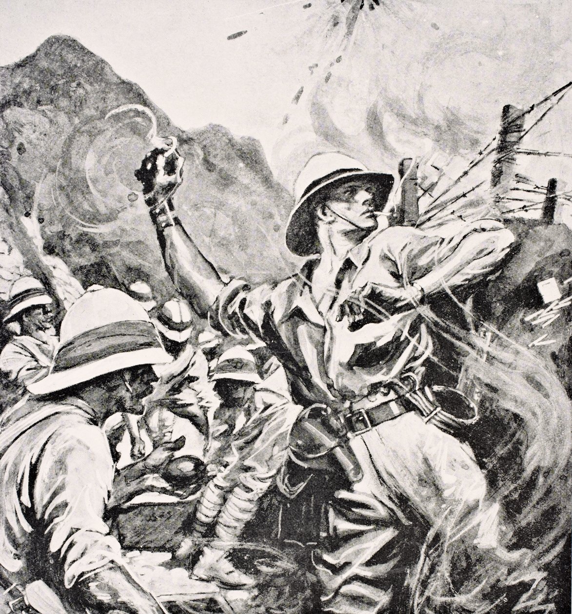 Brittiläinen luutnantti W.T. Forshaw VC, Lontoossa 1916 julkaistusta The War Illustrated Album deLuxesta tekijältä English School