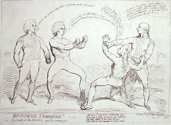 Brunswick Triumphant! julkaissut J. Aitken vuonna 1789 (etsaus) tekijältä English School