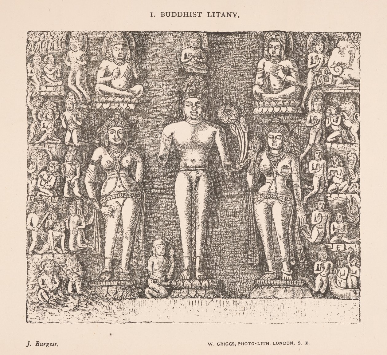 Buddhalainen litania, James Fergussonin ja J. Burgessin Intian luolatemppeleistä tekijältä English School