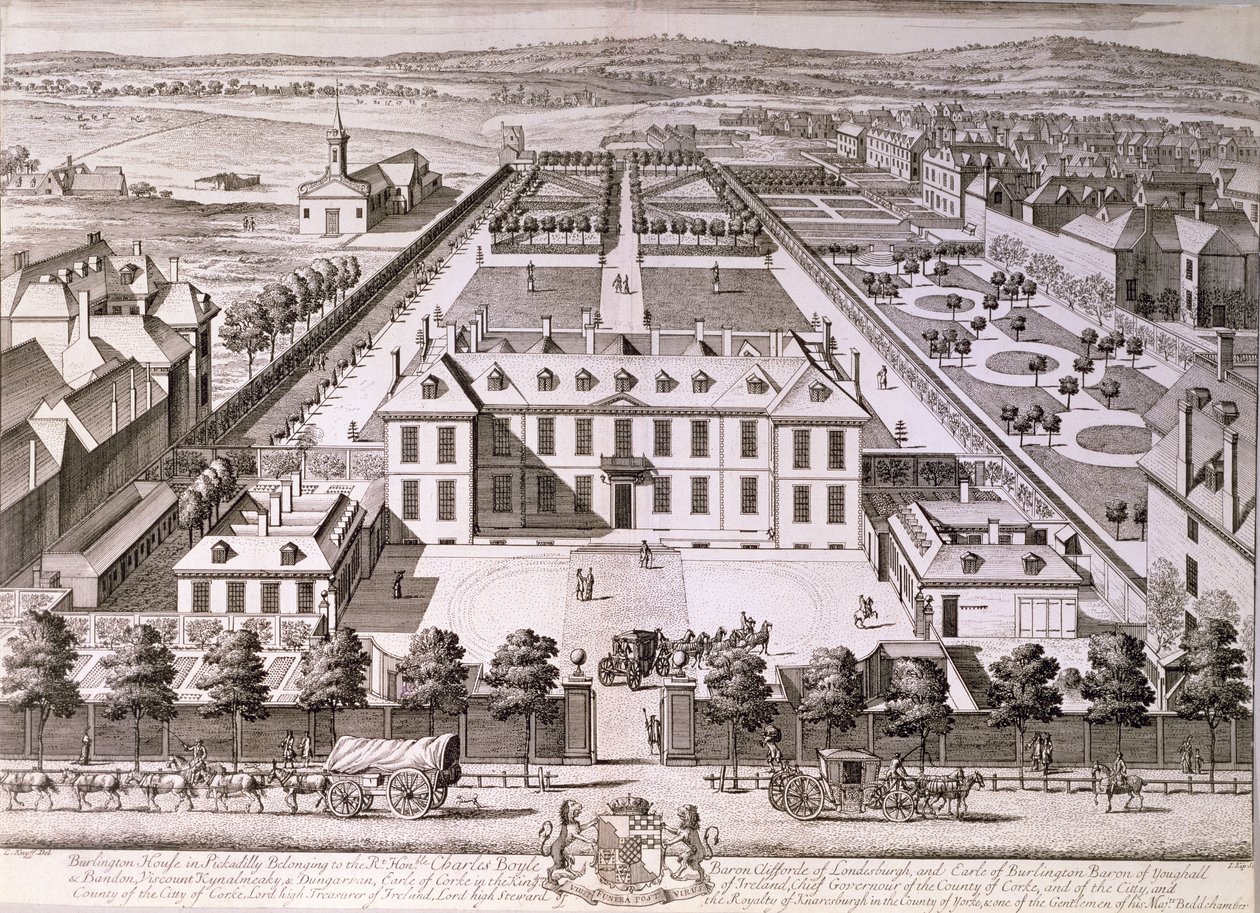 Burlington House Piccadillyssa 1700-luvulla tekijältä English School