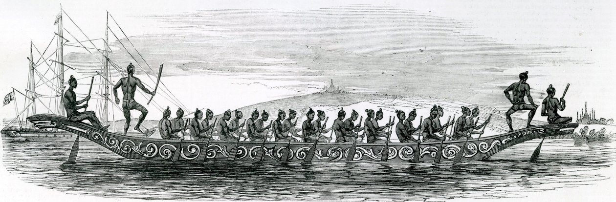 Burman sotavene, otettu The London Illustrated Newsista, 1852 tekijältä English School