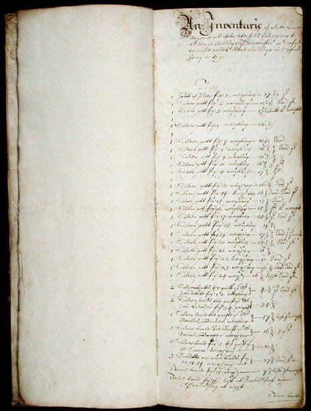 Bursarin pitkä kirja, alkaen 1655 (kynä ja muste paperille) tekijältä English School