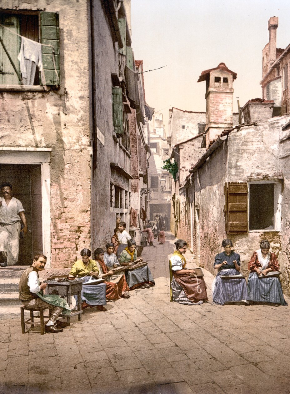 Calle dell Angelo a San Martino, Venetsia (käsin värjätty valokuva) tekijältä English School