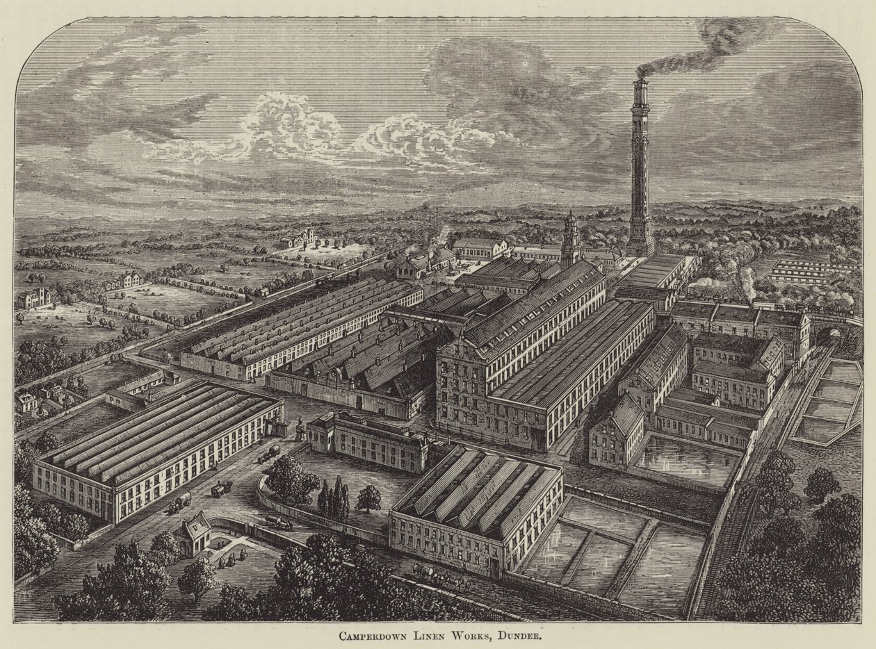 Camperdown Linen Works, Dundee (kaiverrus) (kaiverrus) tekijältä English School