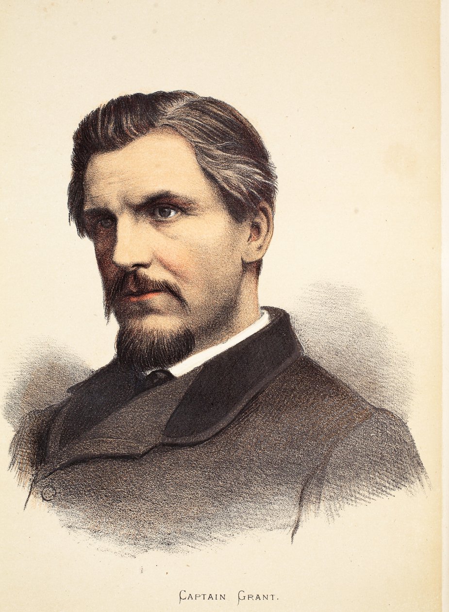 Kapteeni Grant, kuvitus J. Ewing Richien David Livingstonen elämän ja löytöjen kuvapainoksesta, pub. kirjoittanut A. Fullarton & Co., 1876 tekijältä English School