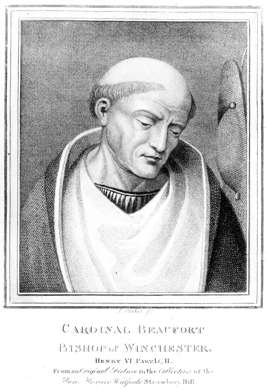 Kardinaali Henry Beaufort, Winchesterin piispa, kaiverrus J. Parker, 1791 tekijältä English School