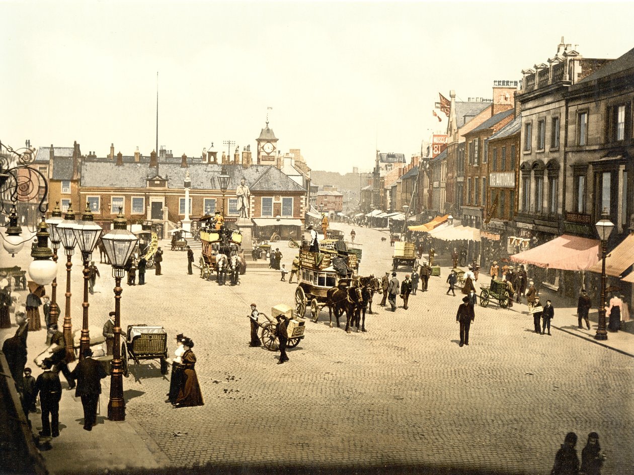 Carlisle Market Place (käsinvärinen kuva) tekijältä English School