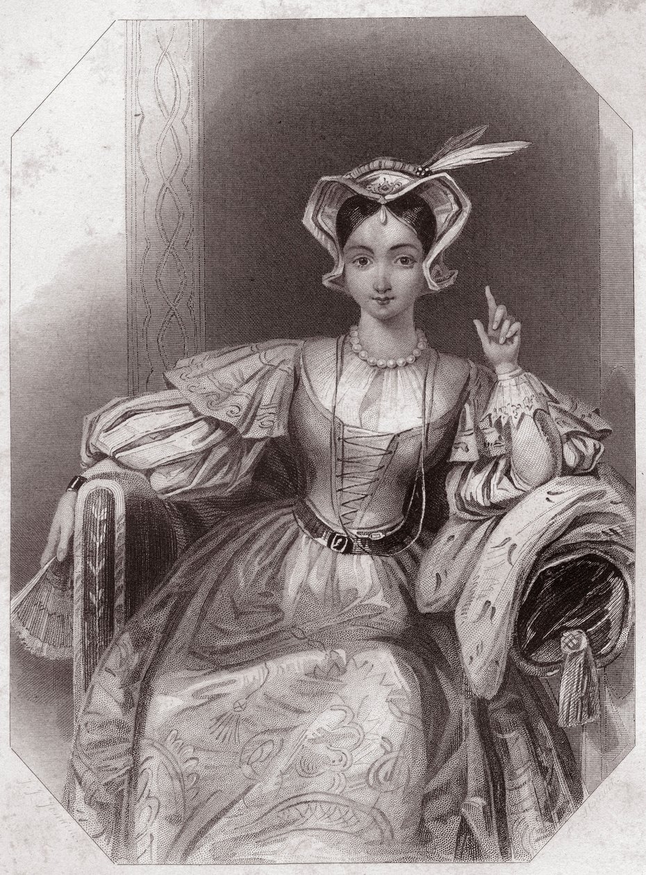 Katariina Ranska (Katariina, Kaarle VI:n ja Isabeaun tytär) (Henri V) (Henry Viidennen kroniikkahistoria) - "" Galerie des femmes de Shakespeare, kokoelma 45 vakavaa muotokuvaa varhaisten Lontoon taiteilijoiden toimesta, rikastettu kriitikon kanssa tekijältä English School