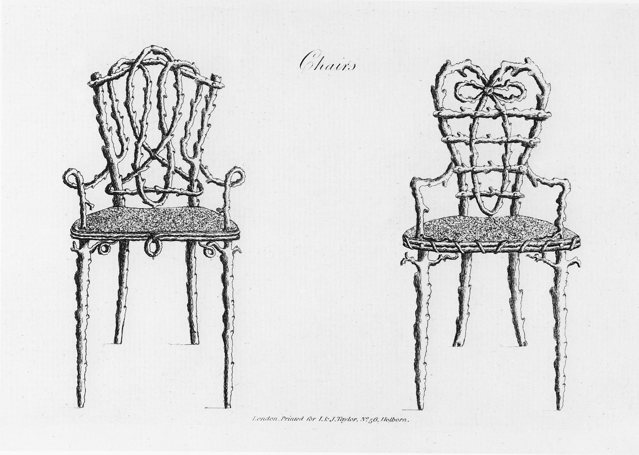 Tuolit, Grotesque Architecture, or Rural Amusement, William Wrighte, julkaistu 1768 tekijältä English School
