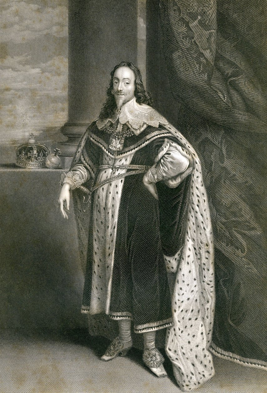 Charles 1st, kaiverrus F. Holl Van Dyckin mukaan, 1800-luku tekijältä English School