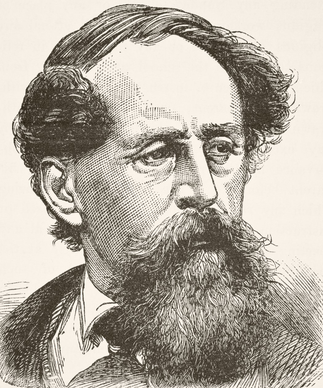 Charles Dickens, William Hickman Smith Aubreyn (1858-1916) teoksesta The National and Domestic History of England, julkaistu Lontoossa, noin 1890 tekijältä English School