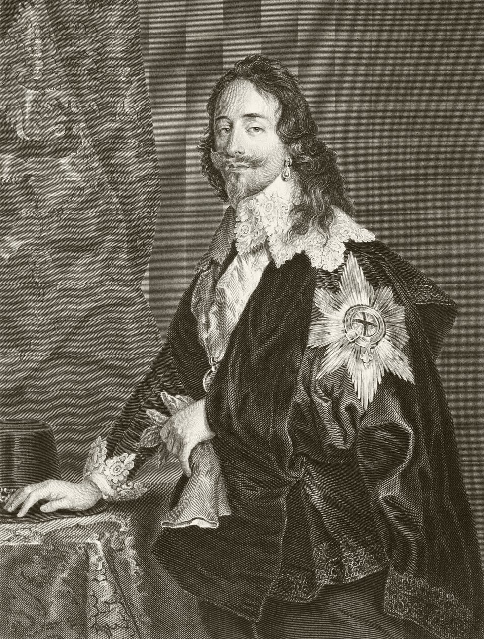 Charles I, William Hickman Smith Aubreyn (1858-1916) teoksesta The National and Domestic History of England, julkaistu Lontoossa, noin 1890 tekijältä English School