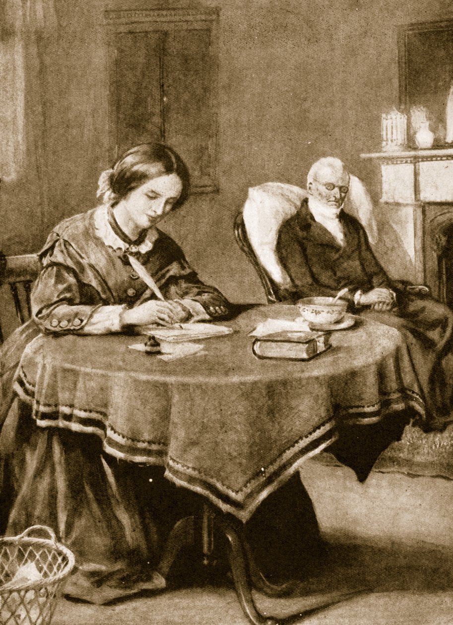 Charlotte Bronte työskentelee Jane Eyressä tekijältä English School