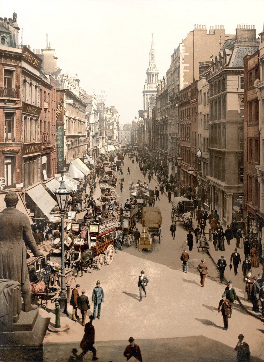 Cheapside, Lontoo (käsin värjätty valokuva) tekijältä English School