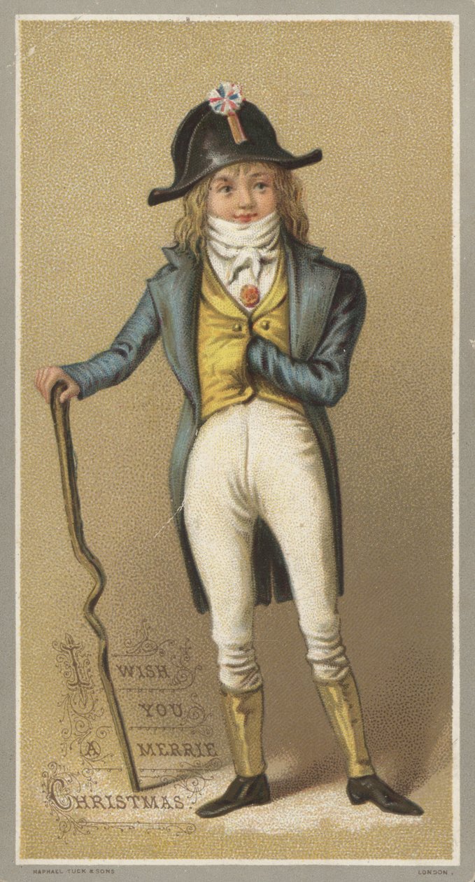 Joulukortti (chromolitho) tekijältä English School