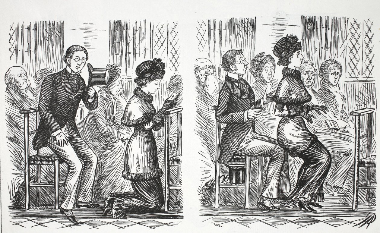 Kirkon tavat, kuvitus Punchista tekijältä English School