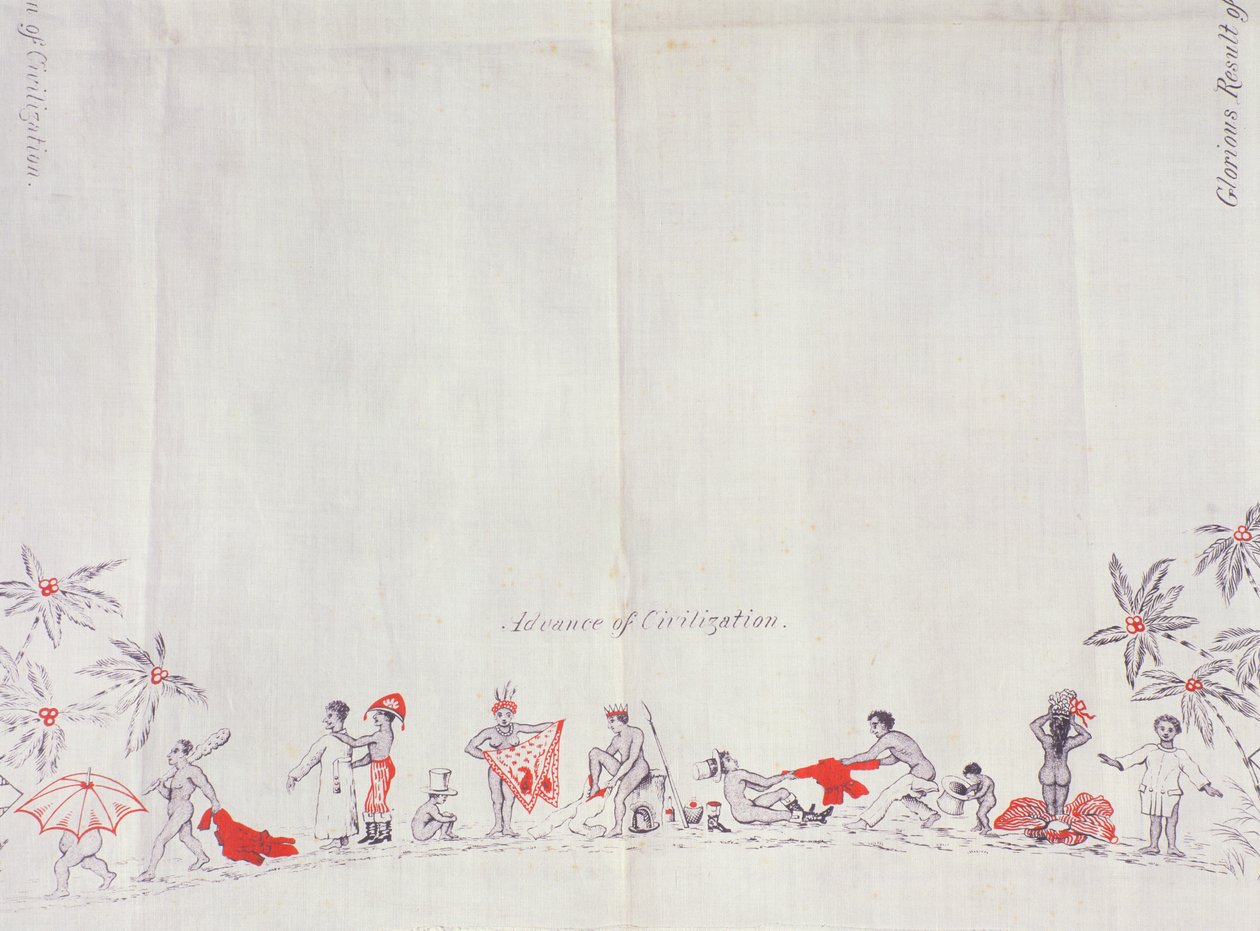 Fidžin sivilisaatio, 1879 (painatus puuvillalle) tekijältä English School