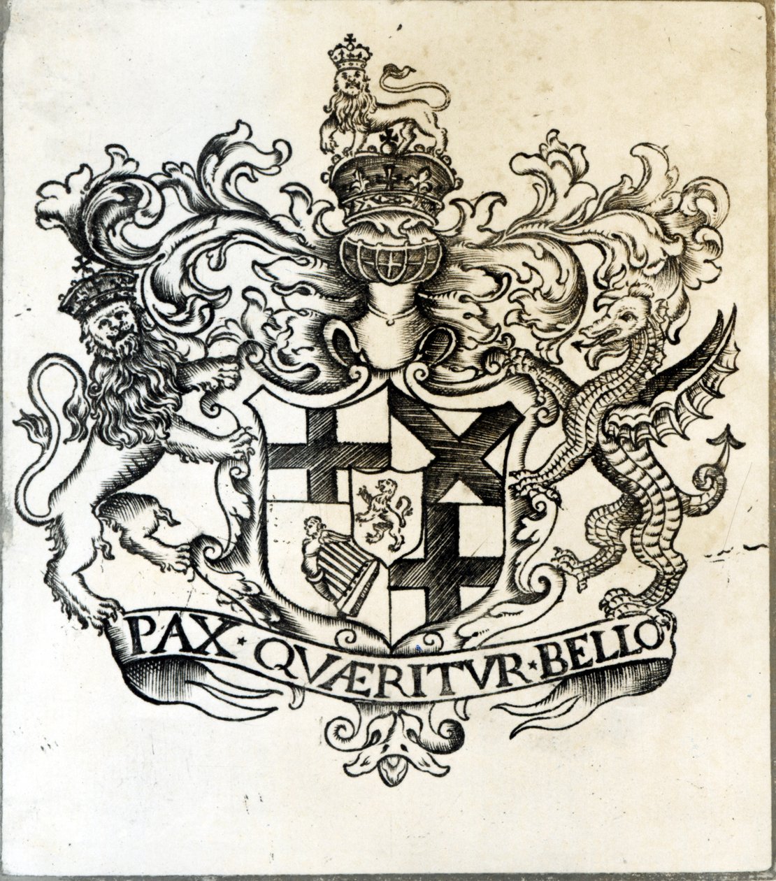 Oliver Cromwellin (1599-1658) vaakuna tekijältä English School