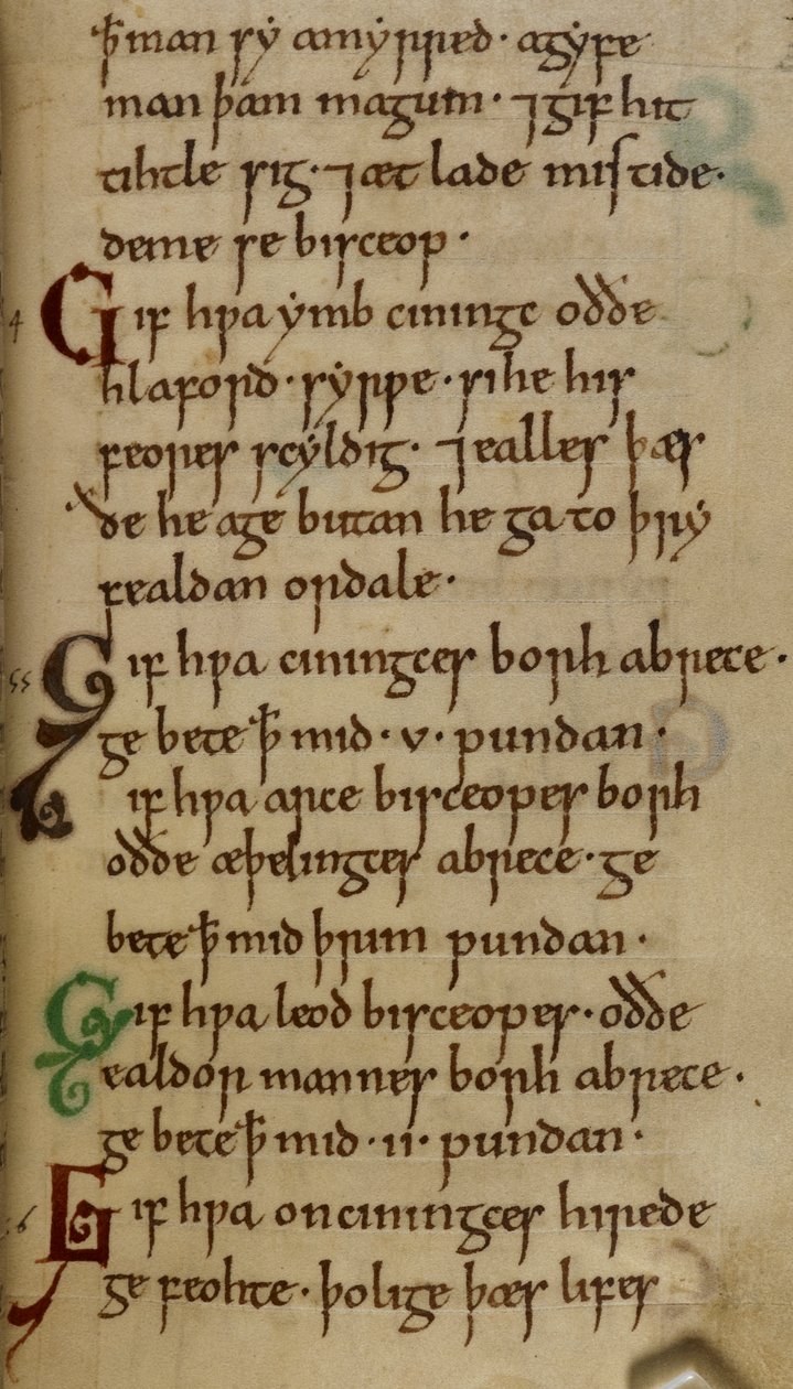 Cotton Nero A. I. f.33 King Cnutin lakikoodi (vellum) tekijältä English School