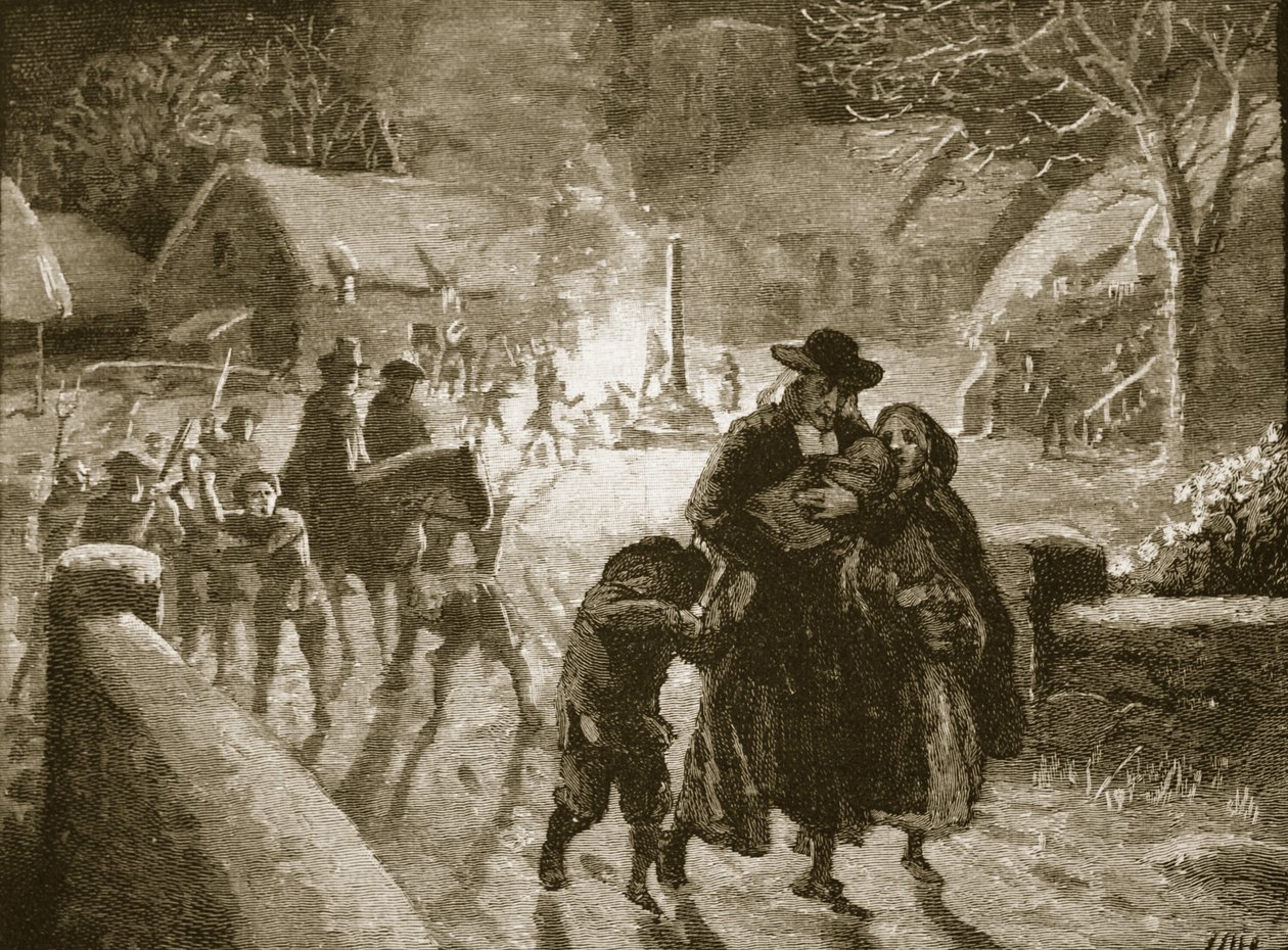 Liitot, jotka häätävät episkopaalisen papin, kuvitus Cassellin Englannin kuvitetusta historiasta (seepiakuva) tekijältä English School