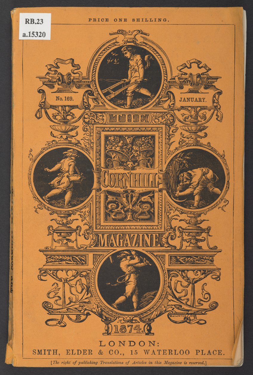 The Cornhill -lehden kansi, tammikuu 1874 tekijältä English School