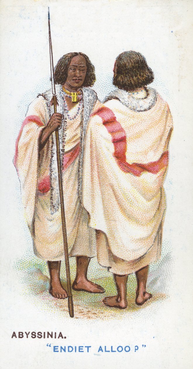 Tavanomainen tervehdys Abessiniassa, 1907 tekijältä English School