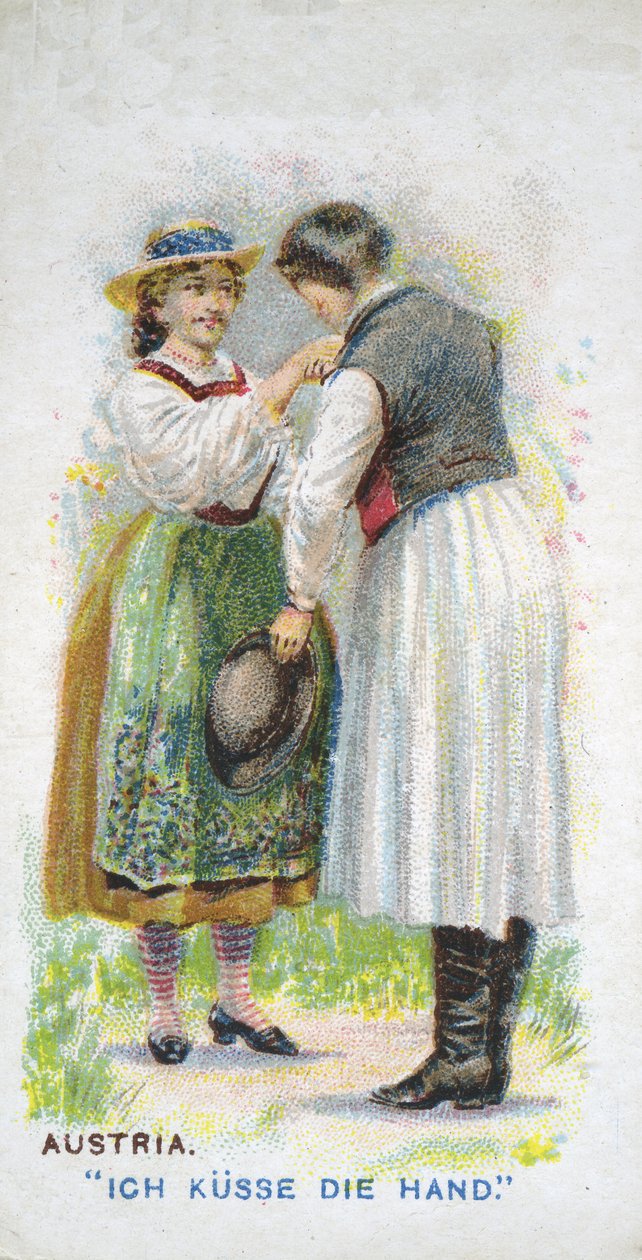 Tavanomainen tervehdys Itävallassa, 1907 tekijältä English School