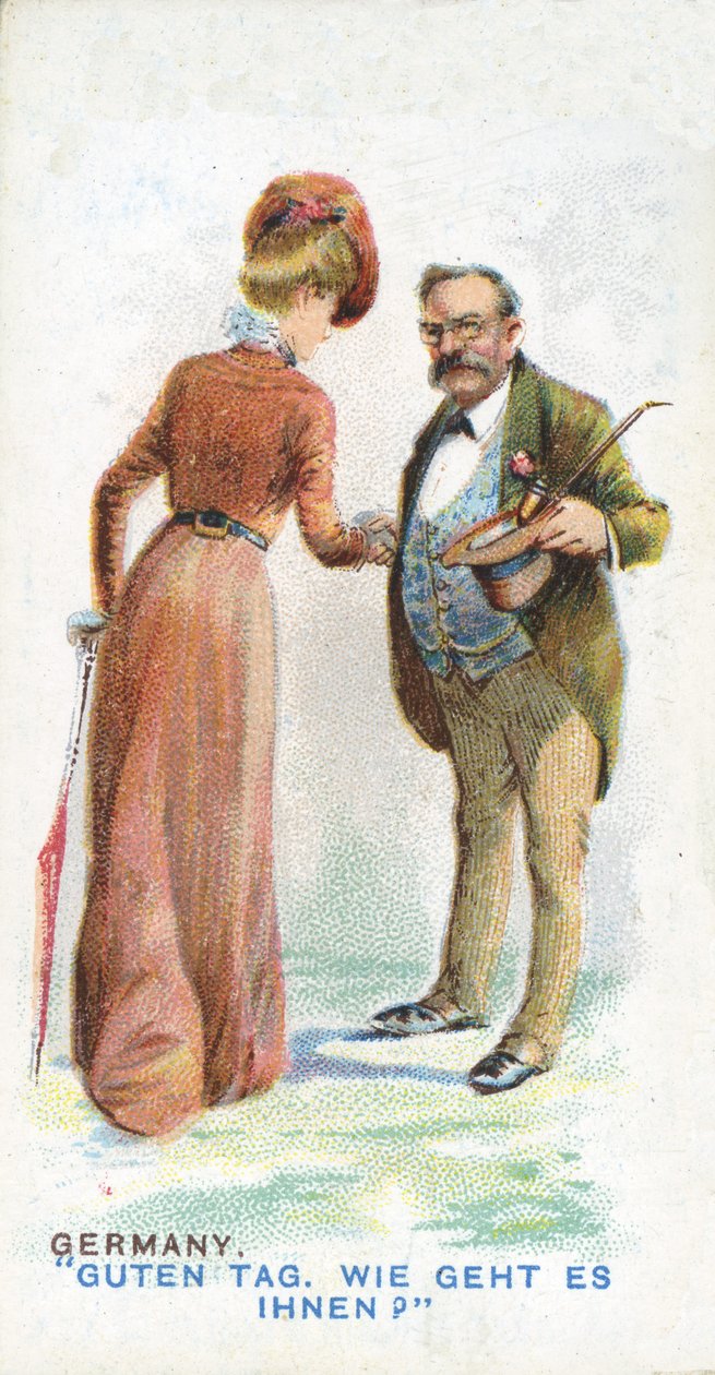 Tavanomainen tervehdys Saksassa, 1907 tekijältä English School