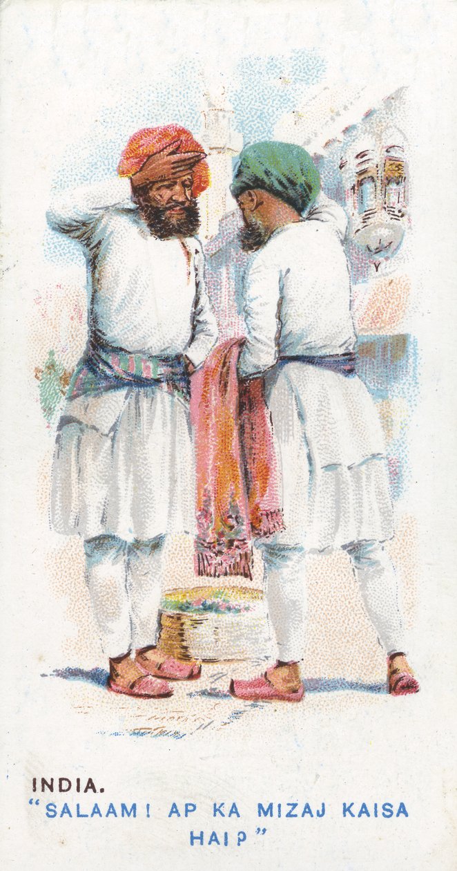 Tavanomainen tervehdys Intiassa, 1907 tekijältä English School