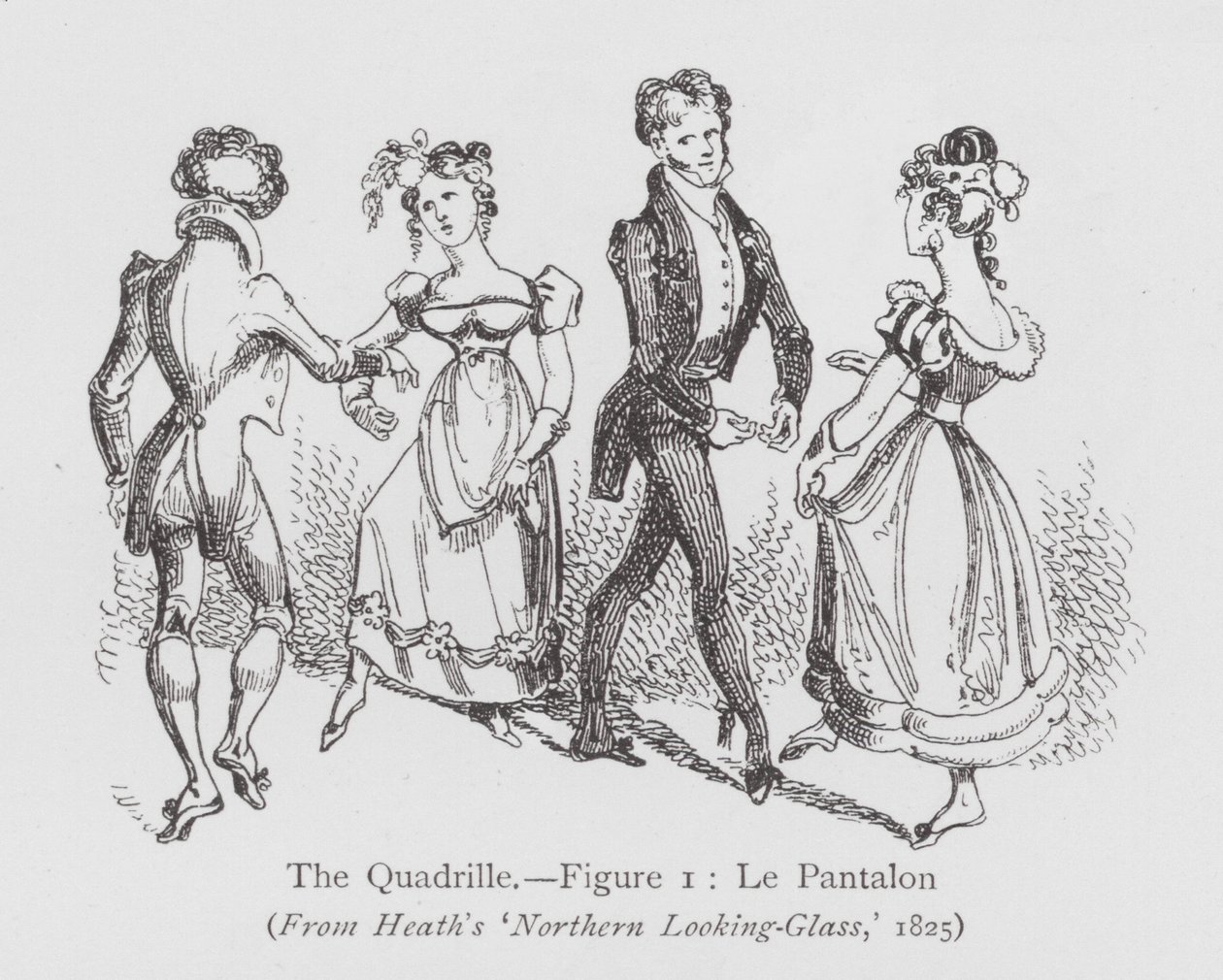 Tanssii: Quadrille, kuva 1, Le Pantalon (litho) tekijältä English School