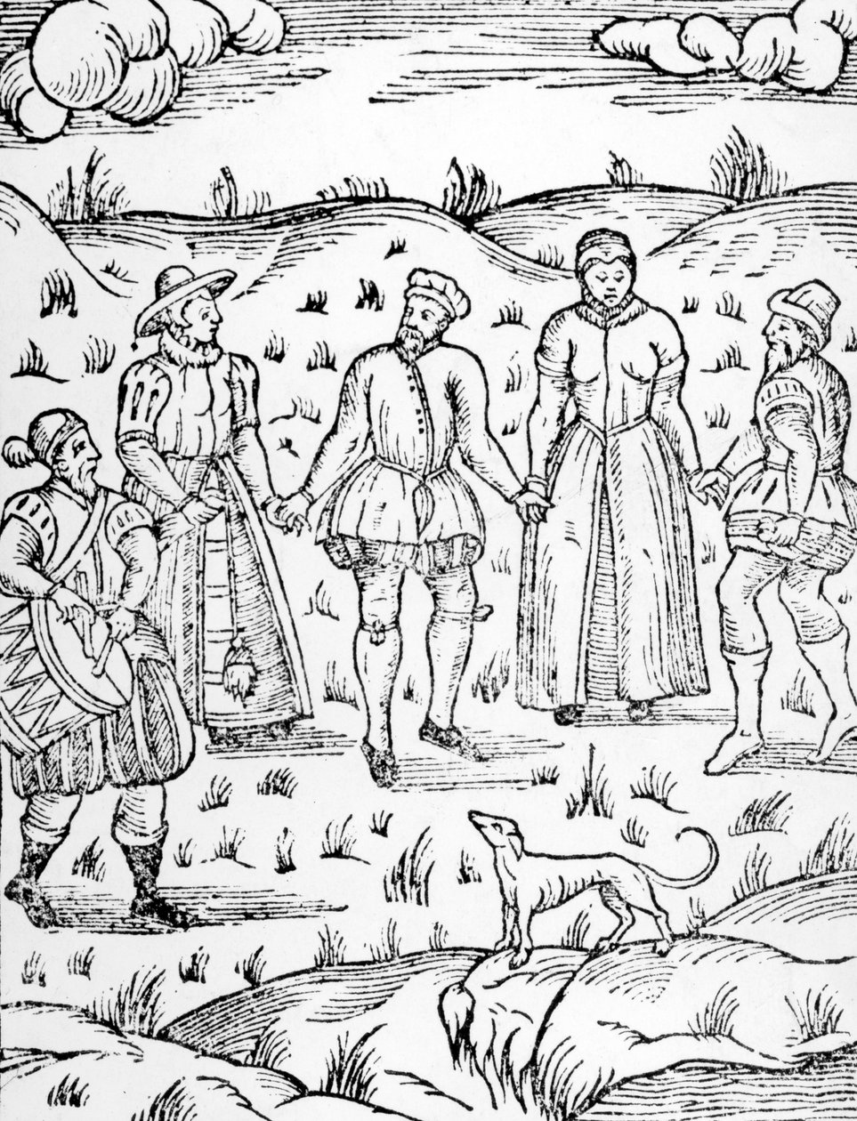 Tanssii rumpalin kanssa, The Doomesta, joka varoittaa kaikkia miehiä Stephen Batemanin tuomioon, 1581 tekijältä English School