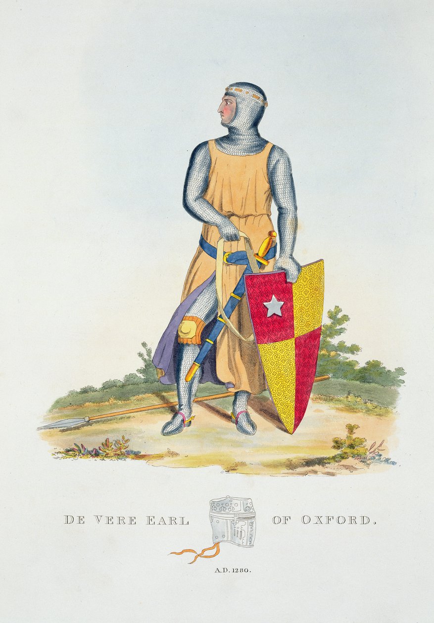 De Vere, Earl of Oxford, 1280, Samuel Rush Meyrickin Ancient Armourista, 1824 tekijältä English School