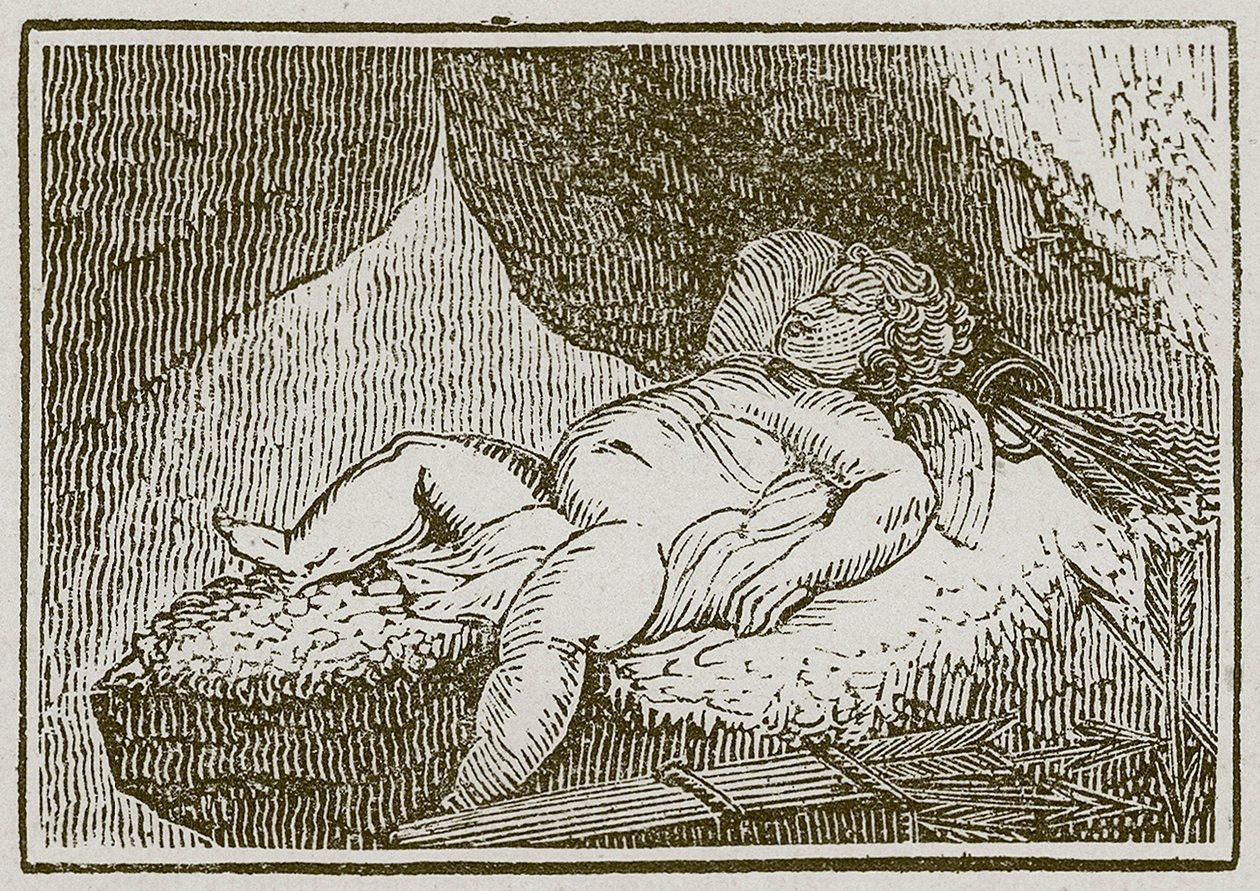 Kuolema ja Amor (kaiverrus) tekijältä English School