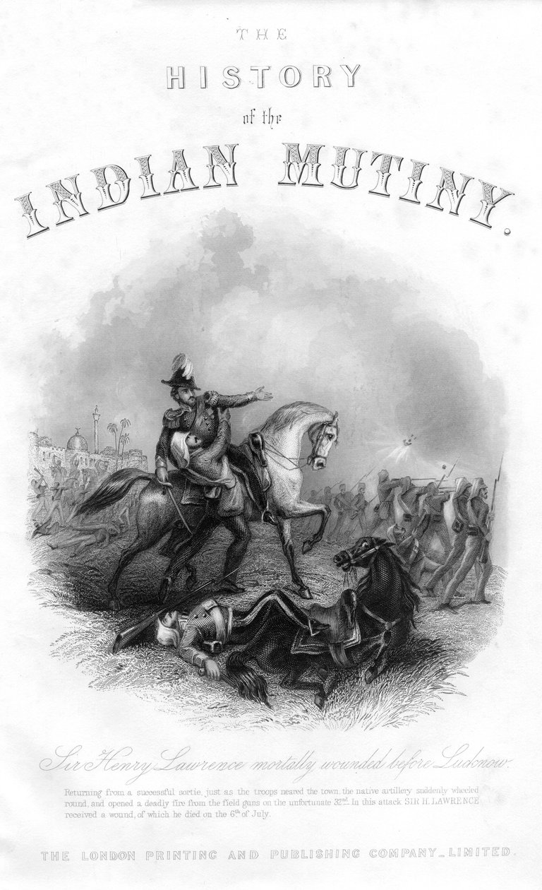 Sir Henry Montgomery Lawrencen kuolema, The History of the Indian Mutiny, julkaistu vuonna 1858 tekijältä English School