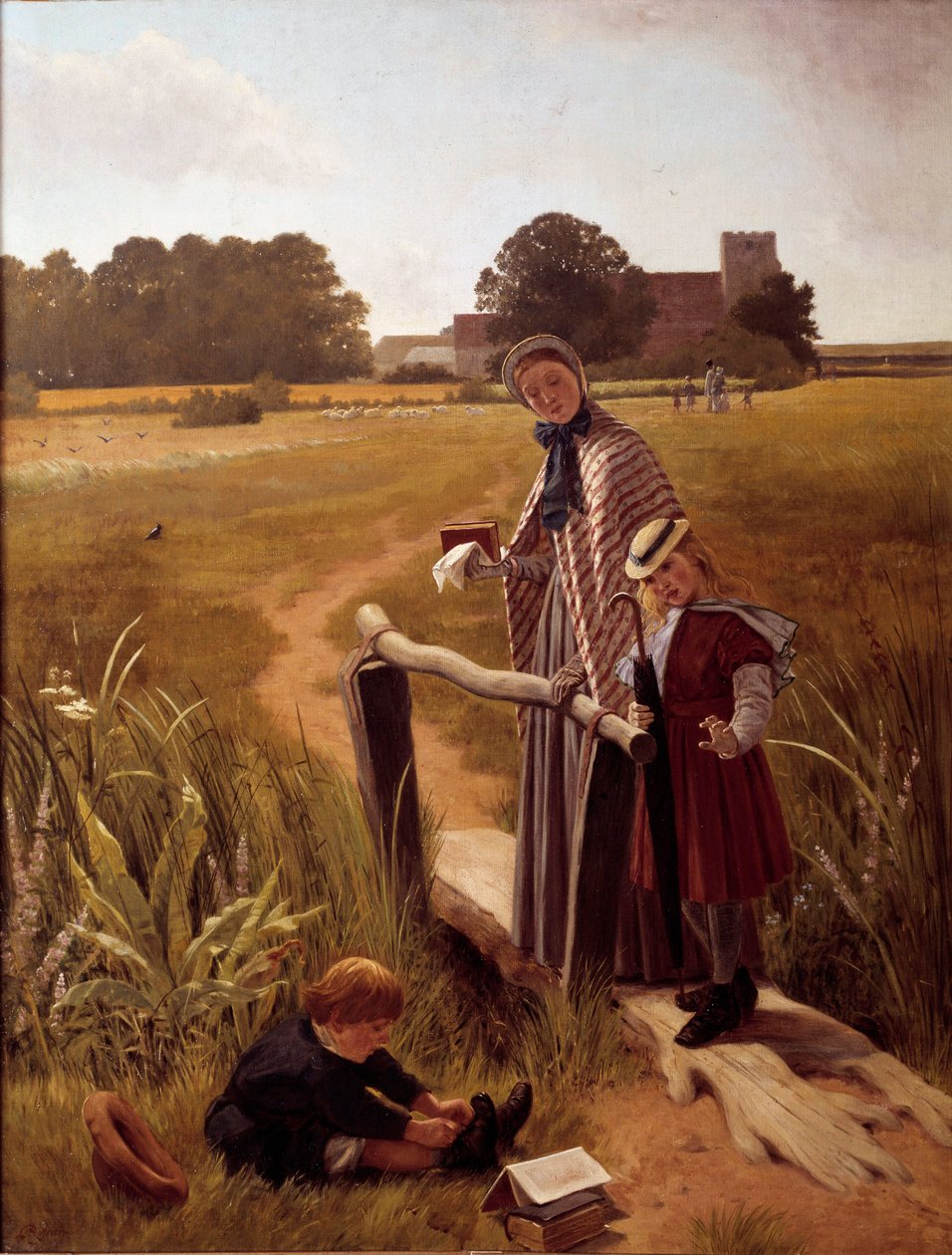 Lähtö Englannin koulun massamaalaukseen. 1800-luvun Orleans Museum of Fine Arts tekijältä English School