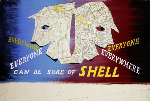Design for Shell (guassi ja kollaasi kartongille) tekijältä English School