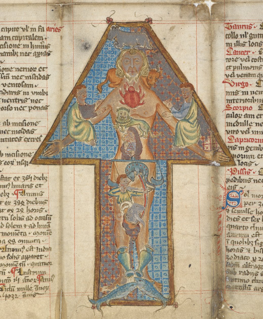 Yksityiskohta Zodiac Manista, kuvitus "Physician
